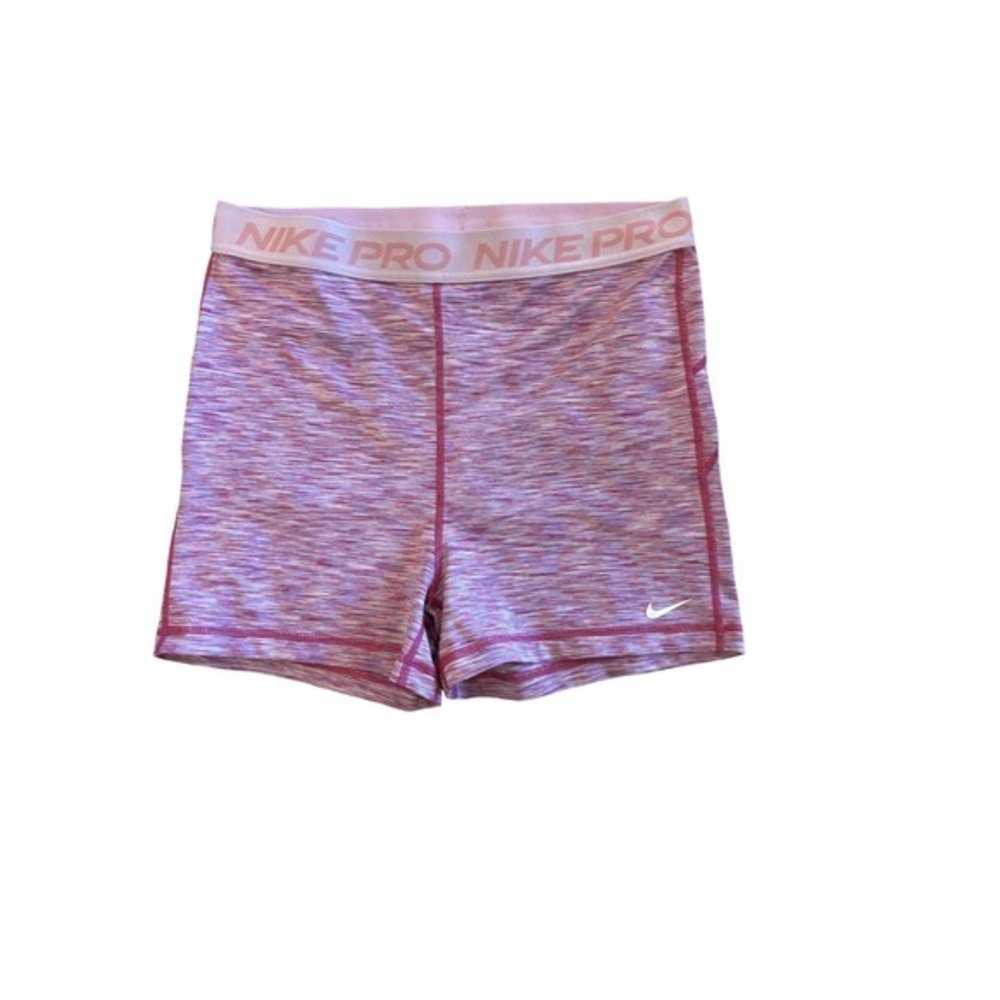 Nike Pro Women Pink Purple Space Dye 3 Inch Compression Shorts DA0945 L